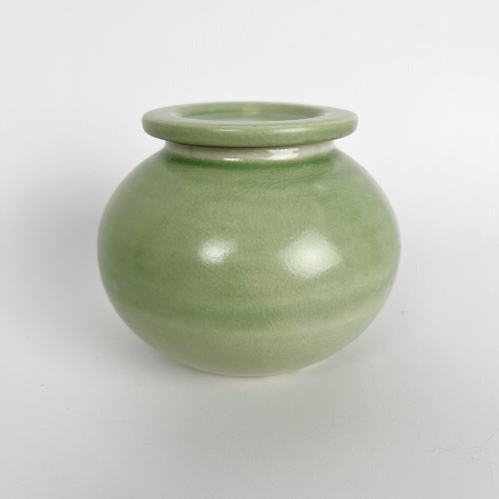 Vintage Lidded Ceramic Pottery Round Bowl Pot Dish Unique Christmas Gift Present